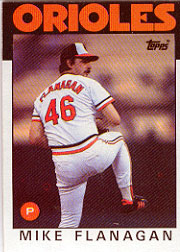 1986 Topps Baseball Cards      365     Mike Flanagan